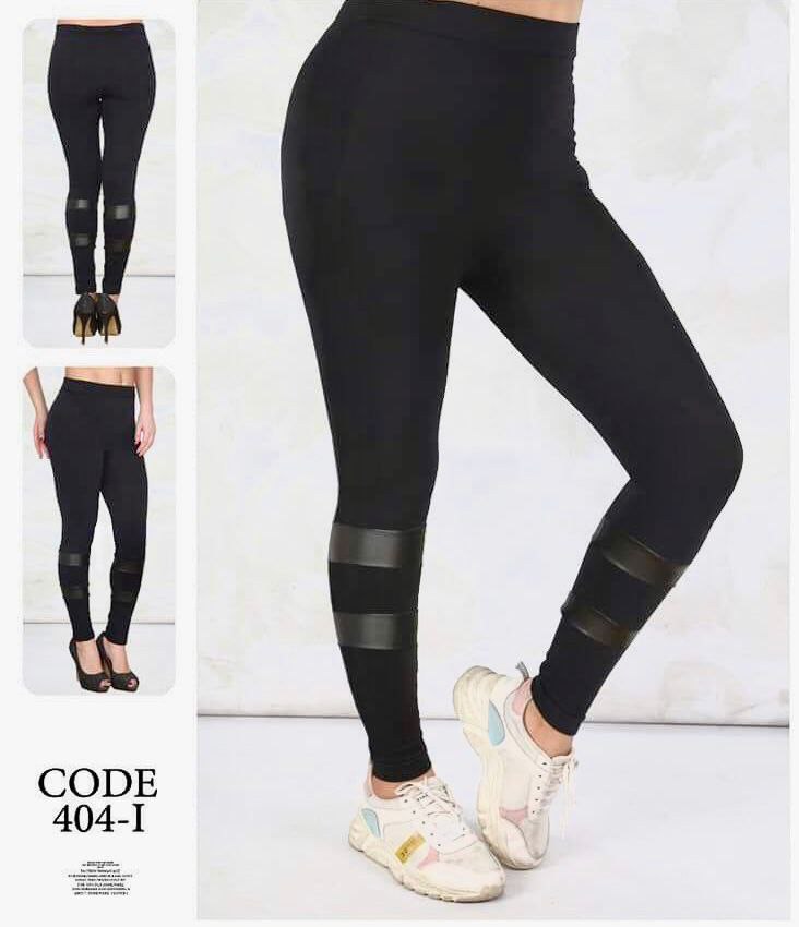 بطلون رياضى ليجن  شرايط جلد للاستخدام اليومى، اسود،وان سايز