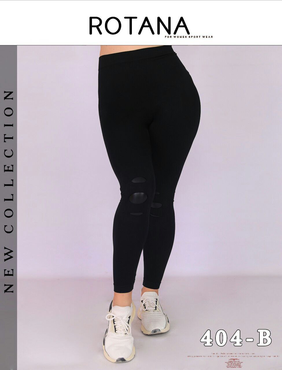 ليجن رياضي مطاطي للنساء من روتانا  تصميم مطعم بالجلد جديد وحصري، مقاوم للتجاعيد والانكماش، وسط عالي، يعزز تناسق الجسم، مناسب للجيم والاستخدام اليومي