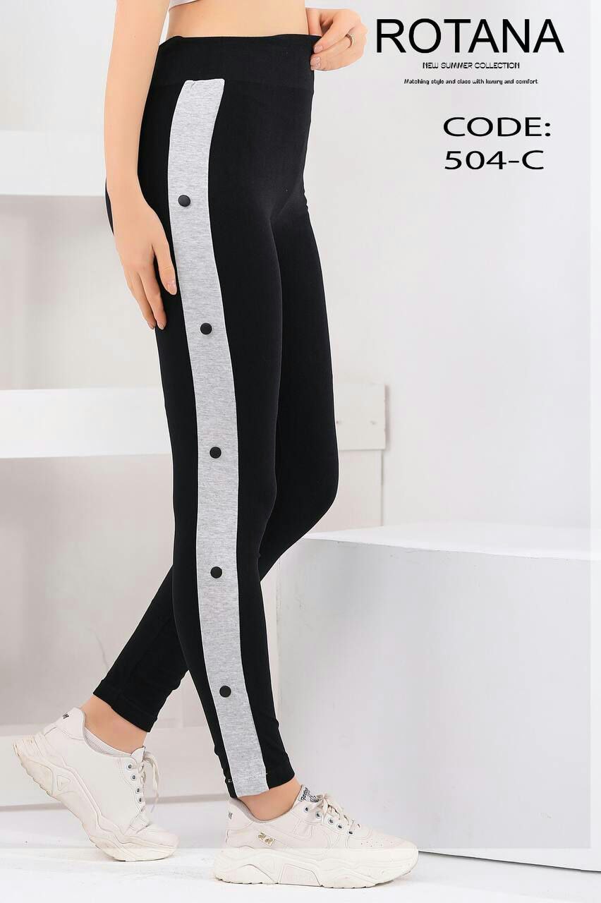 ليجن رياضي بخامة مرنة مع شريط جانبي مزدوج - مثالي من Rotana