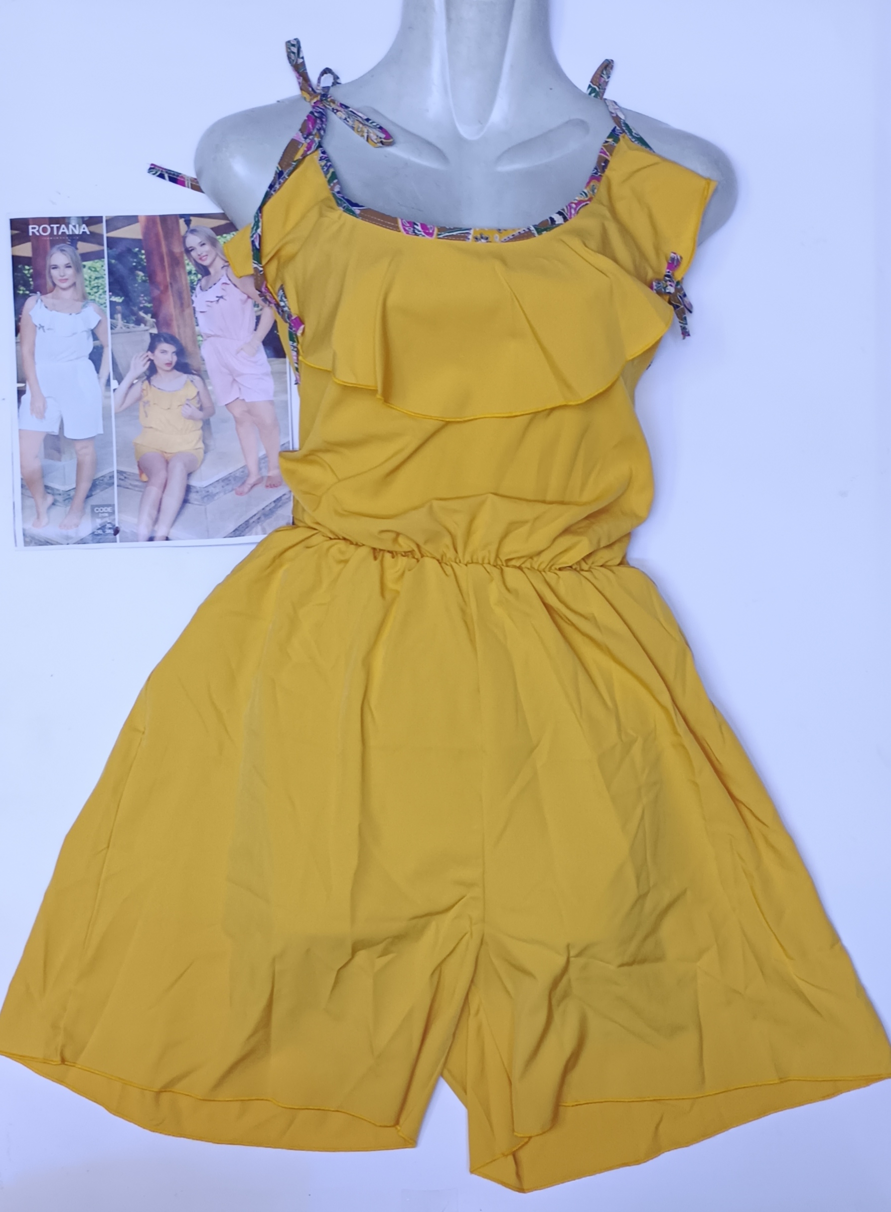 سالوبيت حريمي صيفي بكنار منقوش - جمبسوت منزلي للنساء تصميم عصري انيق