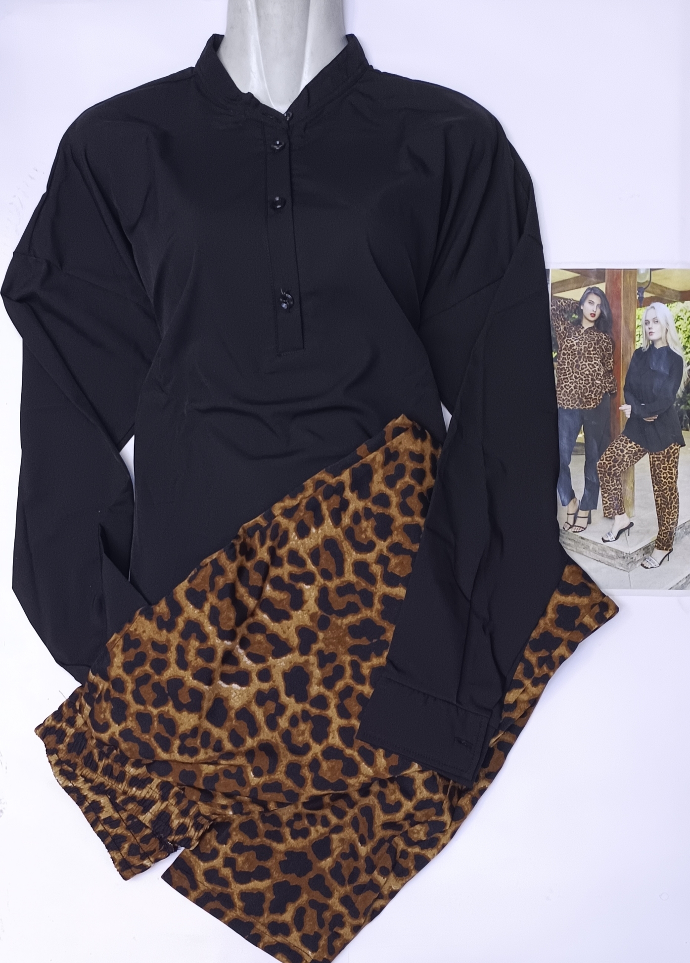 بيجامة صيفي ببنطاون تايجرمن الفسكوز القطن  للنساء مميزه