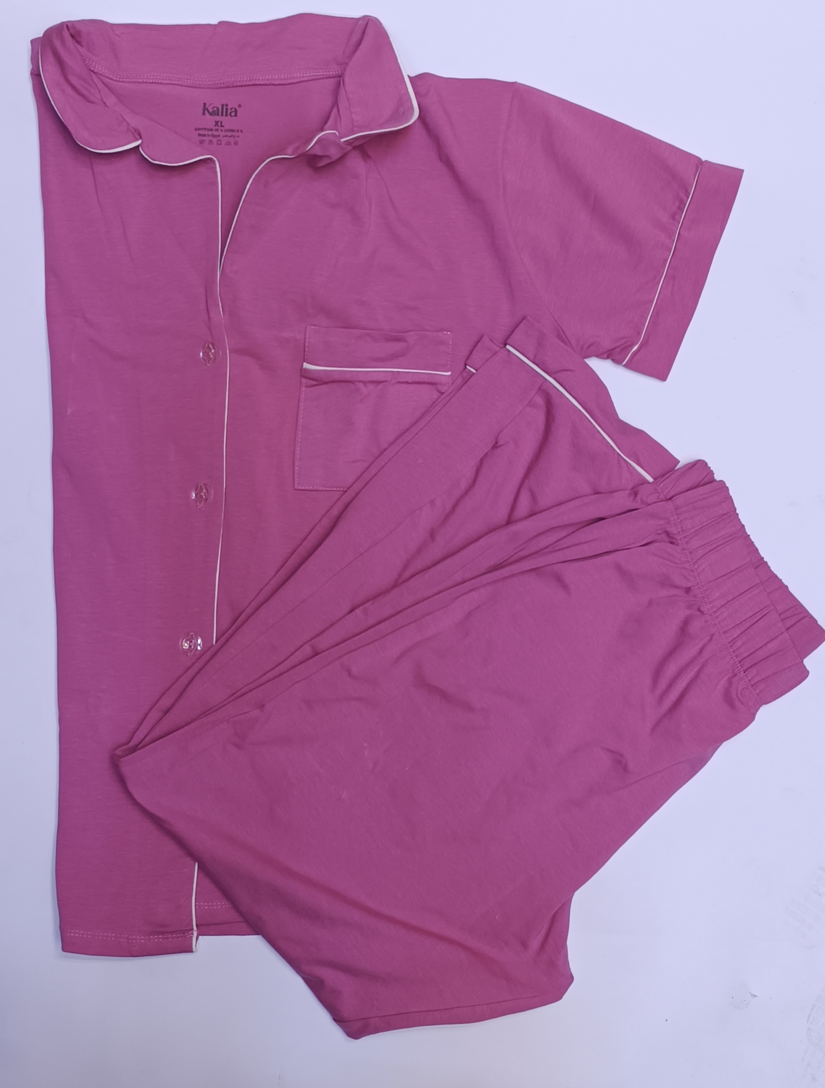 بيجامة حريمي صيفي قطعتين - طقم بيجامة نسائي صيفي بلزر وبنطلون