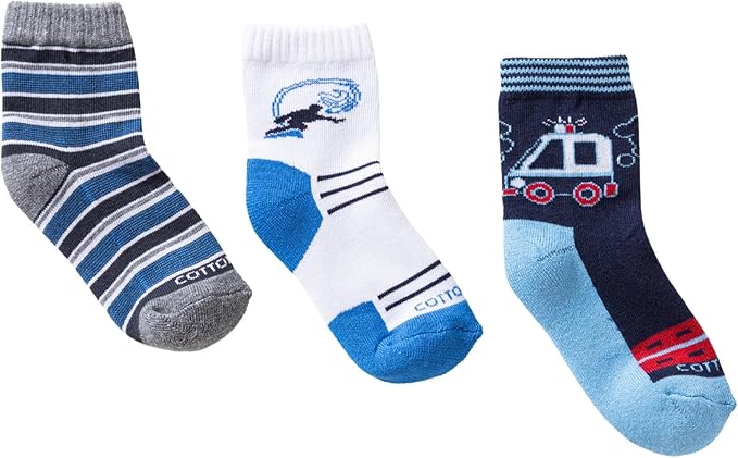 شرابات من القطن بنصف فوطة للأطفال من قطونيل، مجموعة من 3 قطع