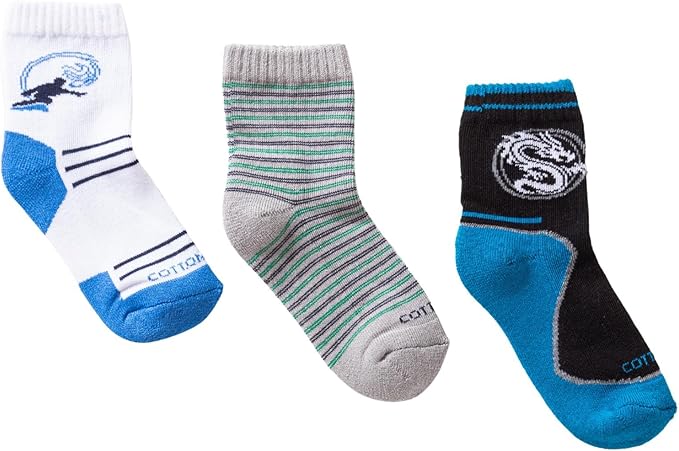 شرابات من القطن بنصف فوطة للأطفال من قطونيل، مجموعة من 3 قطع