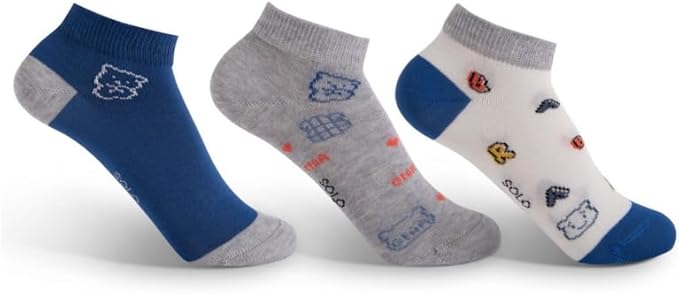 شرابات عصرية للأحذية الرياضية للأولاد من سولو، عبوة مكونة من 3 قطع