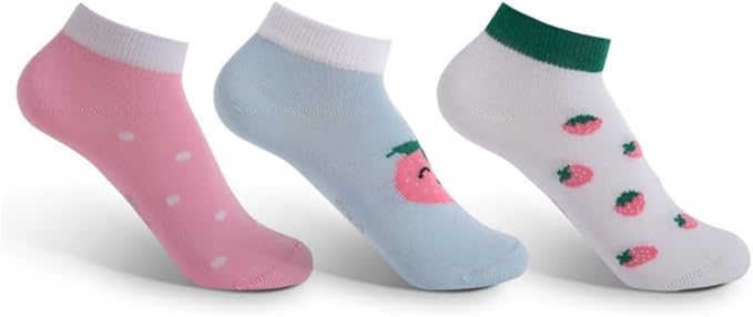 شرابات عصرية للأحذية الرياضية للبنات من سولو، عبوة من 3 قطع