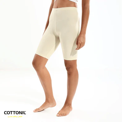 شورت حریمي طویل قطونیلا - اسود وبيج